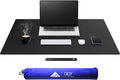 Cacoy 31.5" x 24" Leather Desk Mat, Large Desk Protector Mat, PU Leather Desk Pad, Non-Slip Large Gaming Mouse Pad, Desk Blotter, Desk Pads on Top of Desks, Home Office Desk Matt for Desktop (Black)