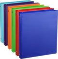 CIXILDTS 0.5-inch Round Ring Binder, Durable 1/2" 3 Ring Binder Fit Letter Size Paper, Assorted, 6-Pack