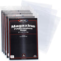 BCW Magazine Bags - 500 Count | Fits Standard 8.5 x 11 Inch Magazines | Acid-Free Polypropylene Magazine Sleeves with Fold-Over Tape Flap | Archival Plastic Magazine Protectors for Collectors