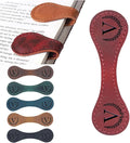 Artlaza Personalized Magnetic Leather Bookmark, 26 Letters Custom Leather Bookmarks, Handmade, Leather Magnetic Bookmark for Book Lovers Readers Women Kid(Red，V）