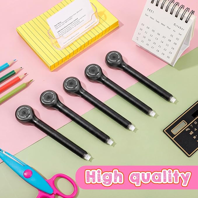 Gersoniel 25 Pack Correction Tape Pen for School Office,Black Color