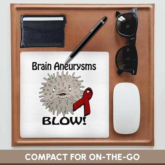 3D Rose "Brain Aneurysms Blow Awareness Ribbon Cause Design" Matte Finish Mouse Pad - 8 x 8" - mp_113548_1