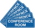 Standard Conference Room Sign - Blue - Medium 5 Pack