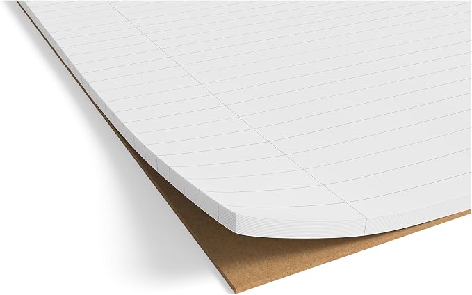 STAPLES Notepads, 8.25x11.75 Inch, Wide Ruled, White, 72-Pack