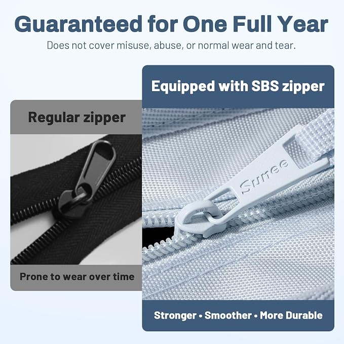 SUNEE Zipper Binder 3 Ring 2-Inch in Dusk Blue Features a Shoulder Strap, 13 Inch Laptop Pocket, with Multiple Storage Pockets. Ideal Organizer for Middle School Students