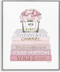 Pink Rose Bouquet Bookstack Glam, 24 x 30 Inch Framed Giclée Print | Stupell Industries · By Amanda Greenwood · Ready to hang · Great for bedroom or office · Made in USA