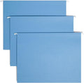 Smead Standard Hanging File Folders, 25 Count, Blue, 1/5-Cut Adjustable Tabs, Letter Size (64060)