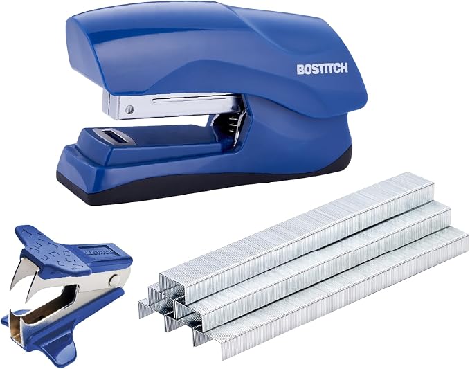 Bostitch Heavy Duty Stapler Value Pack, 40 Sheet Capacity, Blue