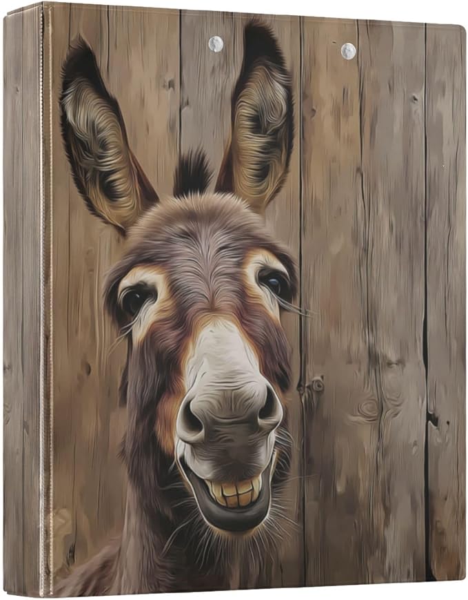 Happy Donkey 3 Ring Binders 1.5 Inch Clear View Three Ring Binders Versatile Binder for Work School Office Supply 1 Pack