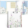 Rouidr 3 Ring Binder, 2 Inch Round Ring Binder Organizer with Clipboard, 5 Dividers Tabs, A4 8.5 x 11 Inch Paper & Clear Sleeves for School, Office Supplies, Wisteria