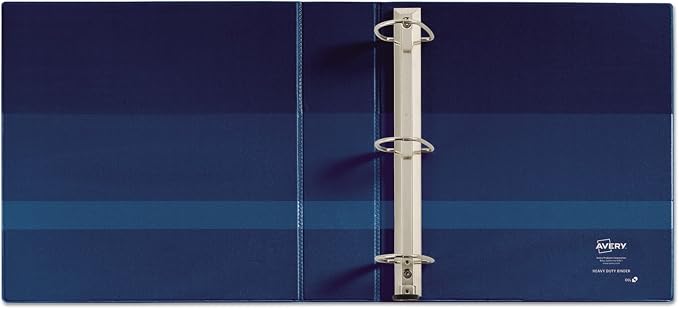 Avery 79802 EZD Nonstick View Binder, 2-Inch Capacity, 8-1/2-Inch x11-Inch, Navy