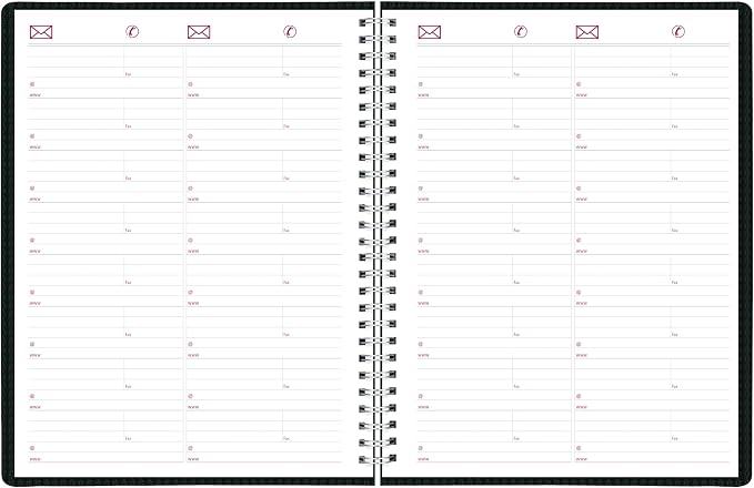 Brownline® 2027 DuraFlex Weekly Planner, Appointment Book, 12 Months, January to December, Twin-Wire Binding, 11" x 8.5", Black (CB950V.BLK)