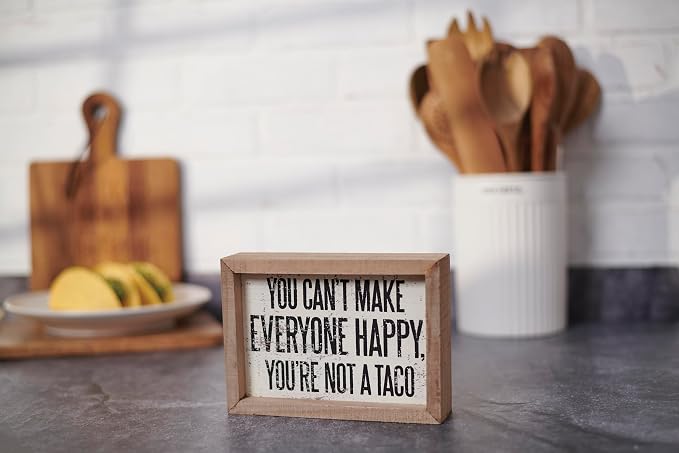 Primitives by Kathy Rustic Farmhouse Decor - Inspirational Wall Art, Wooden Table/Shelf Decor, Boho Kitchen Accessories 5”x7”