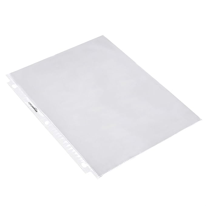 Amazon Basics Sheet Protectors for 3 Ring Binder, Top Loading, Clear Plastic Sleeves, Letter Size, 2000-Pack