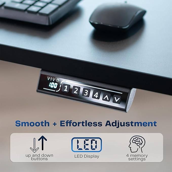 VIVO Electric 71 x 36 in Rustic Standing Desk, Memory Height Adjustment, 1B Series, Holds 220 lbs, Vintage Brown Top White Frame, DESK-KIT-1W7N-36