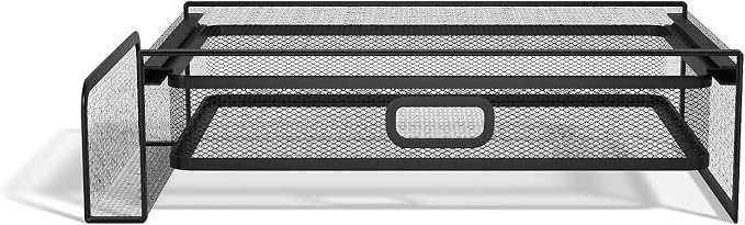 TRU RED Mesh Phone Stand, Desktop Telestand for Office Phones, Matte Black, 2‑Pack – Space‑Saving Desk Accessory