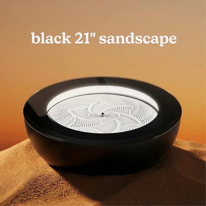 Homedics Drift Sandscape, Perpetual Motion Machine, 21 Inch (Large), Black