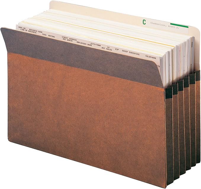 Smead File Pocket, Straight-Cut Tab, 5-1/4" Expansion, Legal Size, Redrope, 10 per Box (74234) (Pack of 5)