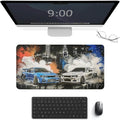 Car Large Mouse Pad Gaming R34 R32 Racing Car Anime Aesthetic Graffiti JDM Desk Mat for Keyboard and Mouse Mat Non-Slip Rubber Desk Pad 30x60cm, Style