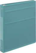 Carstens 1-Inch Heavy Duty 3-Ring Binder - Side Opening, Powder Blue, Durable Plastic, Precision No-Gap Rings, Waterproof Cover, No Pockets, Holds 125 US Letter Sheets, BPA-Free, Made in USA (8704-3R)