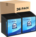 SUQJOY Durable 3 Ring Binders 0.5 Inch 36 Pack Bulk, Clear View Binders Bulk Three Ring Binders PVC Free, Fit for 8.5x11 inches for School or Office Supplie(Black