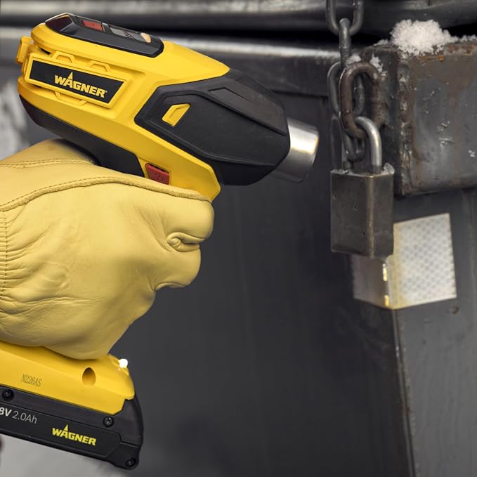 Wagner Spraytech FURNO 550 18V Cordless Heat Gun, 1 Battery | Cordless 18V variable temp, heat gun, 550°F to 1000°F, includes one battery and charger for portable heating applications.