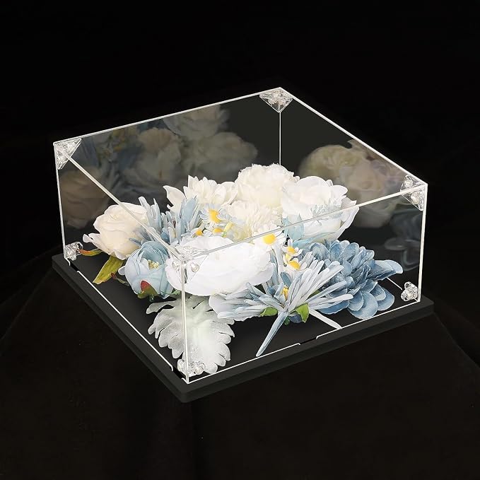 Clear Acrylic Display Case for Bible, Book Display Case, Stamp or Coin Collection Display Case Self Assemble Display Case Collectibles Acrylic Display Box(32x25x8cm, 12.6x9.8x3.1inch) | dofopo Stamp or Coin Collection Display Case Easy Assemble Boxes A...