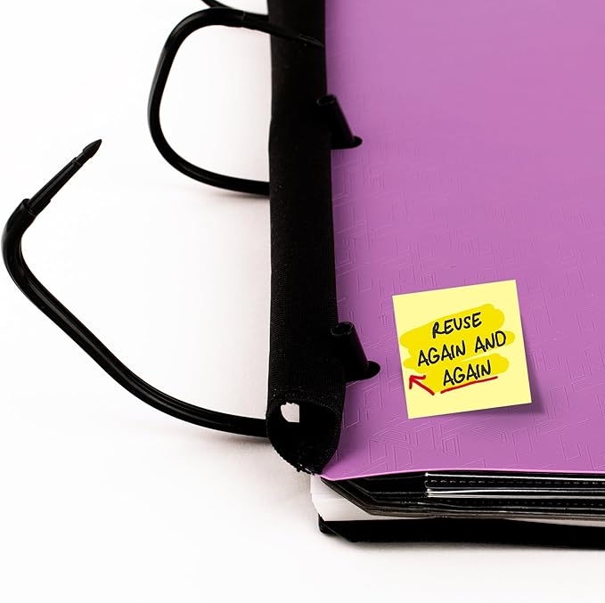 Five Star Flex Refillable Notebook + Study App, College Ruled Paper and 1 Inch TechLock Ring Binder with Customizable Cover, Pockets, Tabs and Dividers, 200 Sheet Capacity, Amethyst Purple (293260AB6)