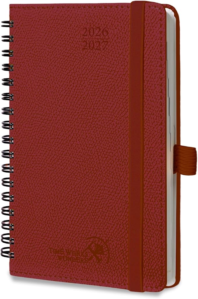 POPRUN 2026-2027 Small Weekly Planner, 4" x 6.25" Pocket Calendar for Purse