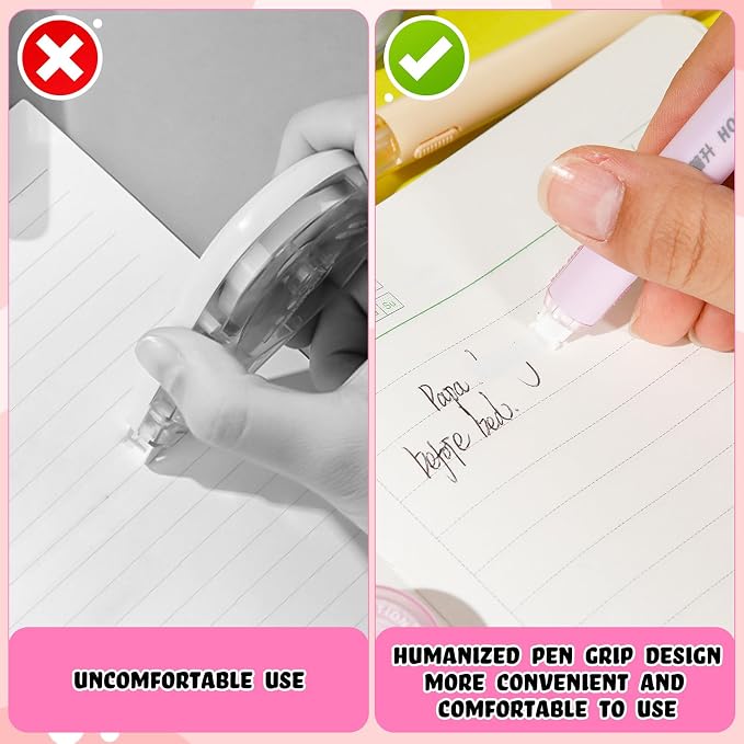 Gersoniel 25 Pack Correction Tape Pen for School Office,Dessert Color