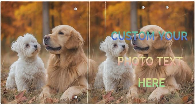 Custom Photo Text 3 Ring Binders 1.5 Inch Personalized Pictrue Three Ring Binders Versatile Binder for Work School Office Supply 2 Pack