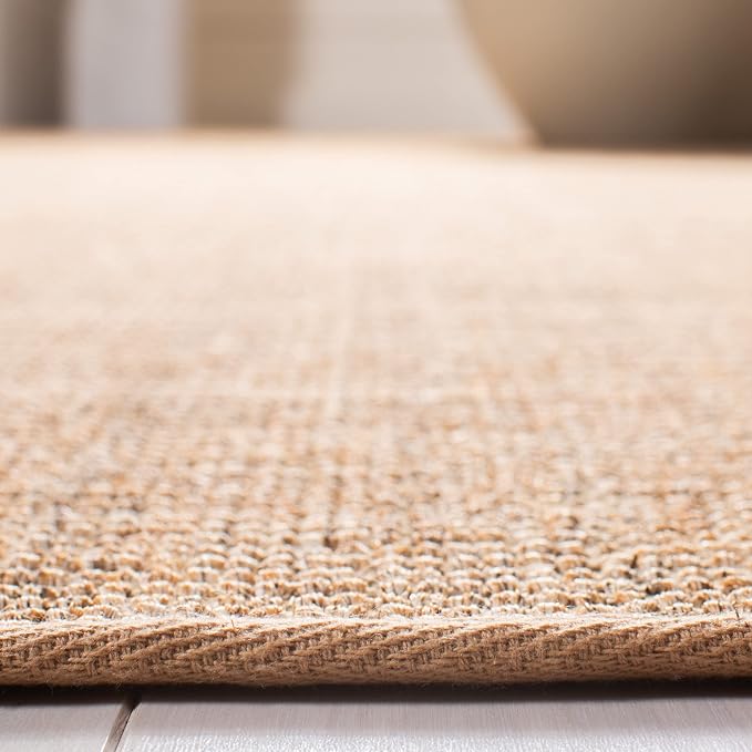 Martha Stewart x SAFAVIEH Area Rug Collection - 4' x 6', Beige, Sisal & Jute, Farmhouse Style, Ideal for Living Room, Foyer, Bedroom, Accent Space (MSR9501B)