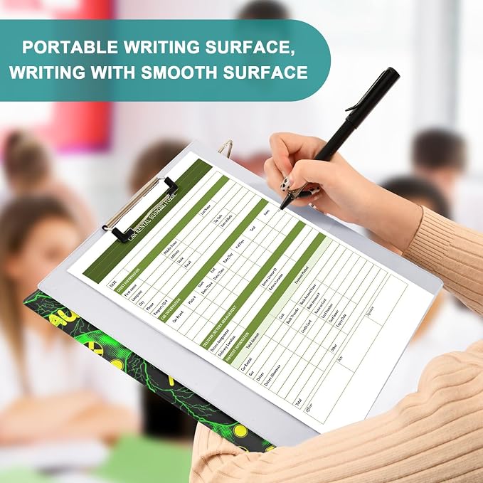 Bright Green Game Controller Gamer Binder 3 Ring 1.5 Inch Binder with Clipboard&Pockets, Hardcover Binders Heavy Duty Large File Folder for Office School Supplies - Holds 200 Sheets,2 PC
