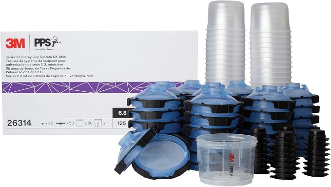3M PPS 2.0 Spray Gun Cup Lids and Liners Kit, 26314