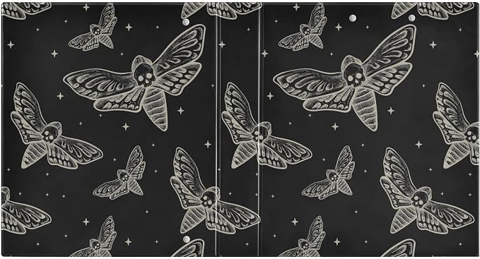 3 Ring Binder Gothic Skull Butterfly Moth 1.5 Inch Three Ring Binder