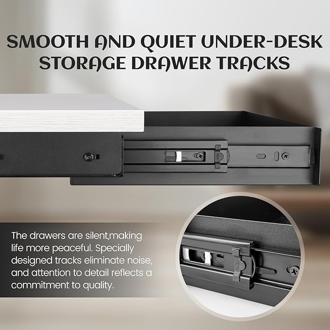 Under Desk Drawer Slide Out,Under Desk Shelf,Drawers for Under Desk,Home Office Storage Organizer, Black（12inch）