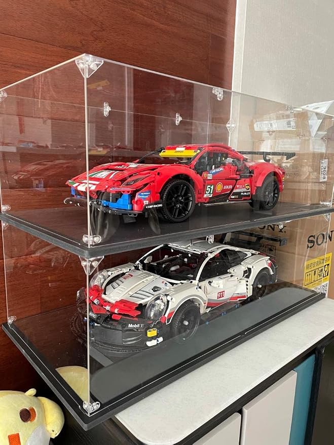 Clear Acrylic Display Case, Easy Assembly Large Showcase(17.7x8x8 inch) | dofopo Dust Protection Case for Action Figures and Dolls, Alternative Glass Box for Collectibles Commemorative Gifts