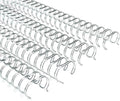 RAYSON 2:1 Wire Binding Spines, 21 Loop, 3/4", Silver, 185 Sheet, 50 Pack | 2:1 Pitch Binding Wire | Double Loop Wire | 185 Sheet Binding | Letter Size | Silver 50 Pack