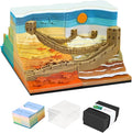 3D Time Piece Calendar, 2027 Desk Calendar With LED Light, 3d Tree Memo Pad Creative Desk Calendar, Christmas Gift for Colleague Friend, Desktop Decoration (Four Seasons)