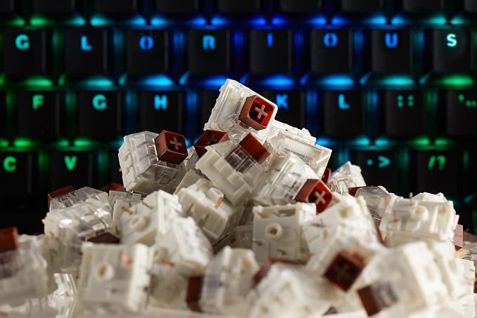GLORIOUS Kailh Box Brown Mechanical Keyboard Switches: Reliable Dustproof 120-Pack - Perfect for Precise Typing and Moderate Gaming