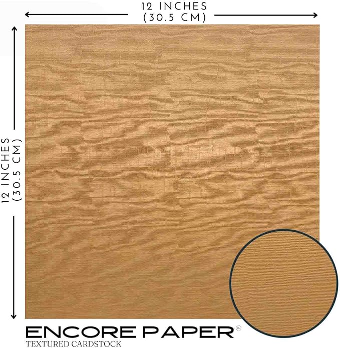 PEANUT BUTTER—12x12 Textured Cardstock | 80lb Textured Brown/Tan Scrapbook Paper | Premium Cardstock for Cricut Cutting | 25 Sheets
