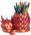 3D Printed Dragon Pencil Holder for Desk, Removable Dragon Egg Pen Holder, Cute Pencil Cup Desk Organizer for Pens, Pencils, Paper Clips, Makeup Brushes, Fantasy Desk Decor Gift for Kids