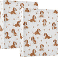 Cavalier King Charles Spaniel Dog Round Ring Binders 1.5 Inch 3 Ring Binder with Clipboard Holds 200 Sheets Office Home School
