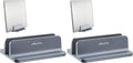 JARLINK Vertical Laptop Stand, Aluminum Laptop Holder Desktop Stand with Adjustable Dock Size (up to 17.3 inches) Compatible with All MacBook/Surface/Dell/Gaming Laptops (Gray) (Pack of 2)