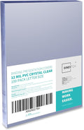 Binditek 12 Mil PVC Binding Covers, 8.5 x 11 Inches, Clear, 200 Pack | Plastic Binding Covers, 8.5" x 11" Letter Size, Clear, Square Corners, Unpunched, Ideal for Business Reports and Proposals