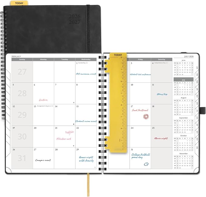 POPRUN 2026-2027 Monthly Planner, Large 8.5" x 10.5", 18 Month Calendar