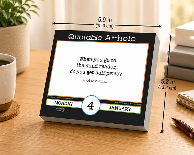 The Quotable A*Hole 2027 Daily Desk Calendar: Boxed Page-a-Day Humor Calendar with Day-to-Day Bitter Barbs, Cutting Comments & Caustic Comebacks
