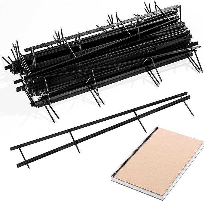 50 Packs Binding Spines Reclosable 11'' Long 1.7" Depth 4 Pin Spines Binder Combs 150 Sheet Capacity Binding Strips, Black