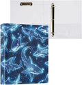 3 Ring Binder, Sharks Neon Big Graffiti File Folder Holds 200 Sheets File Storage for Women Men School Office Supplie