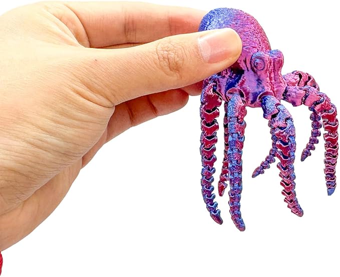 GEDDES Raymond 3D Printed Octopus Fidget Toys – Pack of 16 – Octopus Figures for Kids, Classrooms, and Party Favors